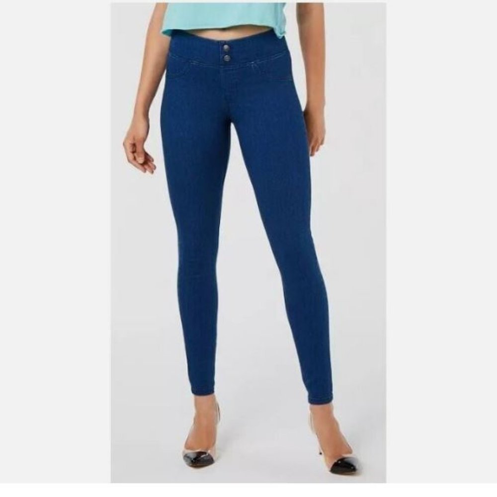 HUE Classic Smooth Denim Legging, Classic Indigo Wash, Small